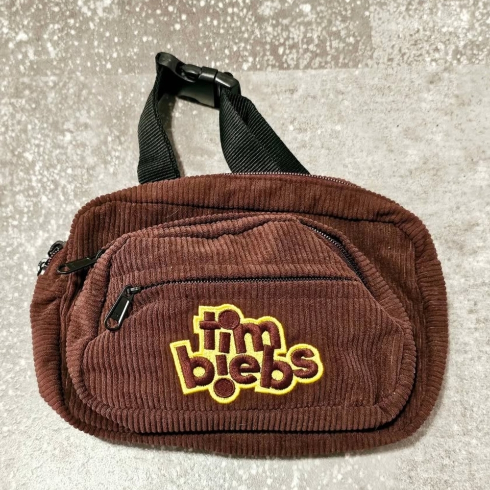 Justin Bieber 'Tim Biebs' Brown Corduroy Fanny Bag